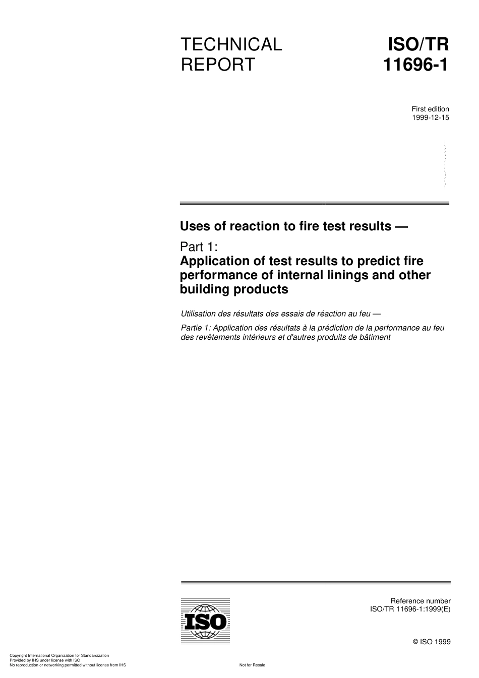 ISO TR 11696-1-1999.pdf_第1页