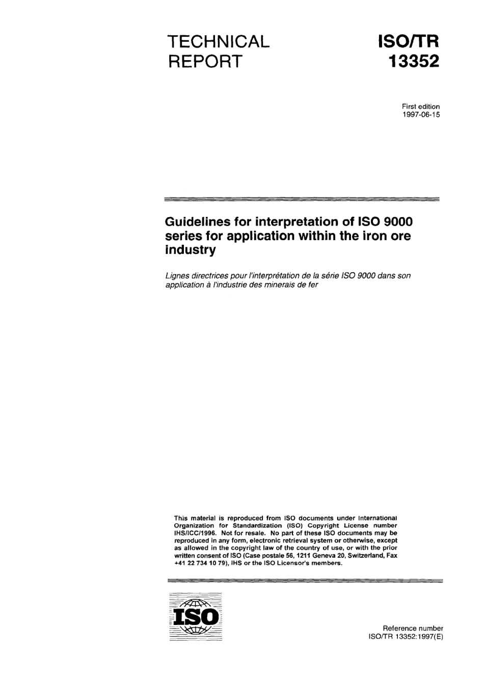ISO TR 13352-1997 scan.pdf_第1页