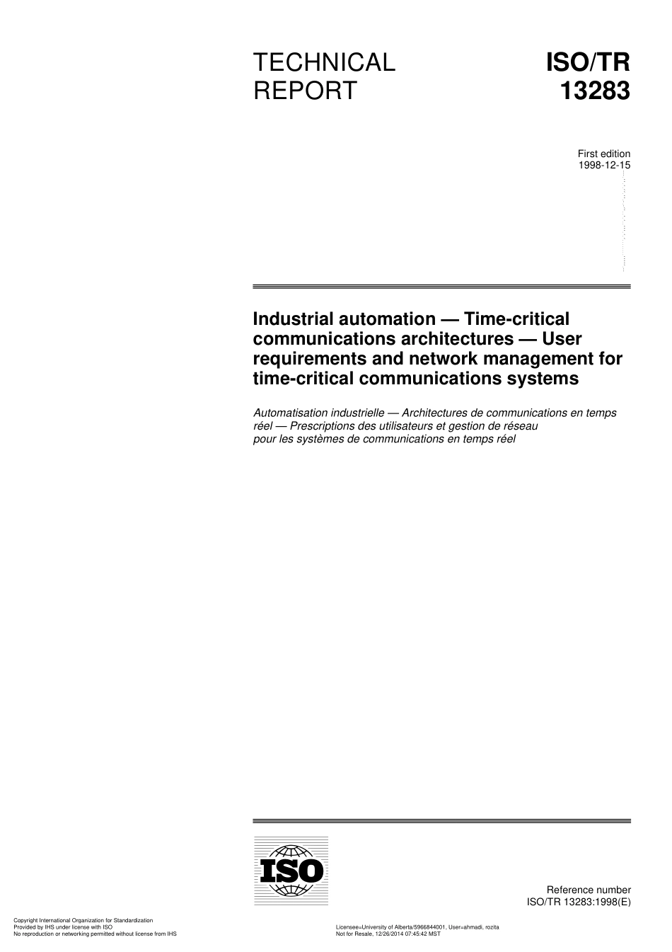 ISO TR 13283-1998.pdf_第1页