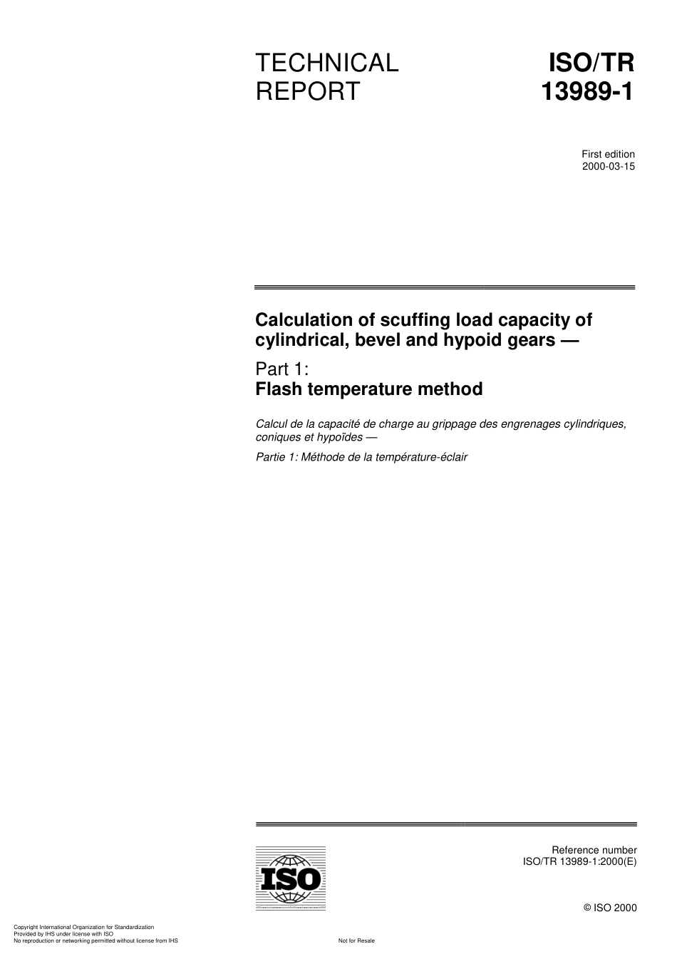 ISO TR 13989-1-2000.pdf_第1页