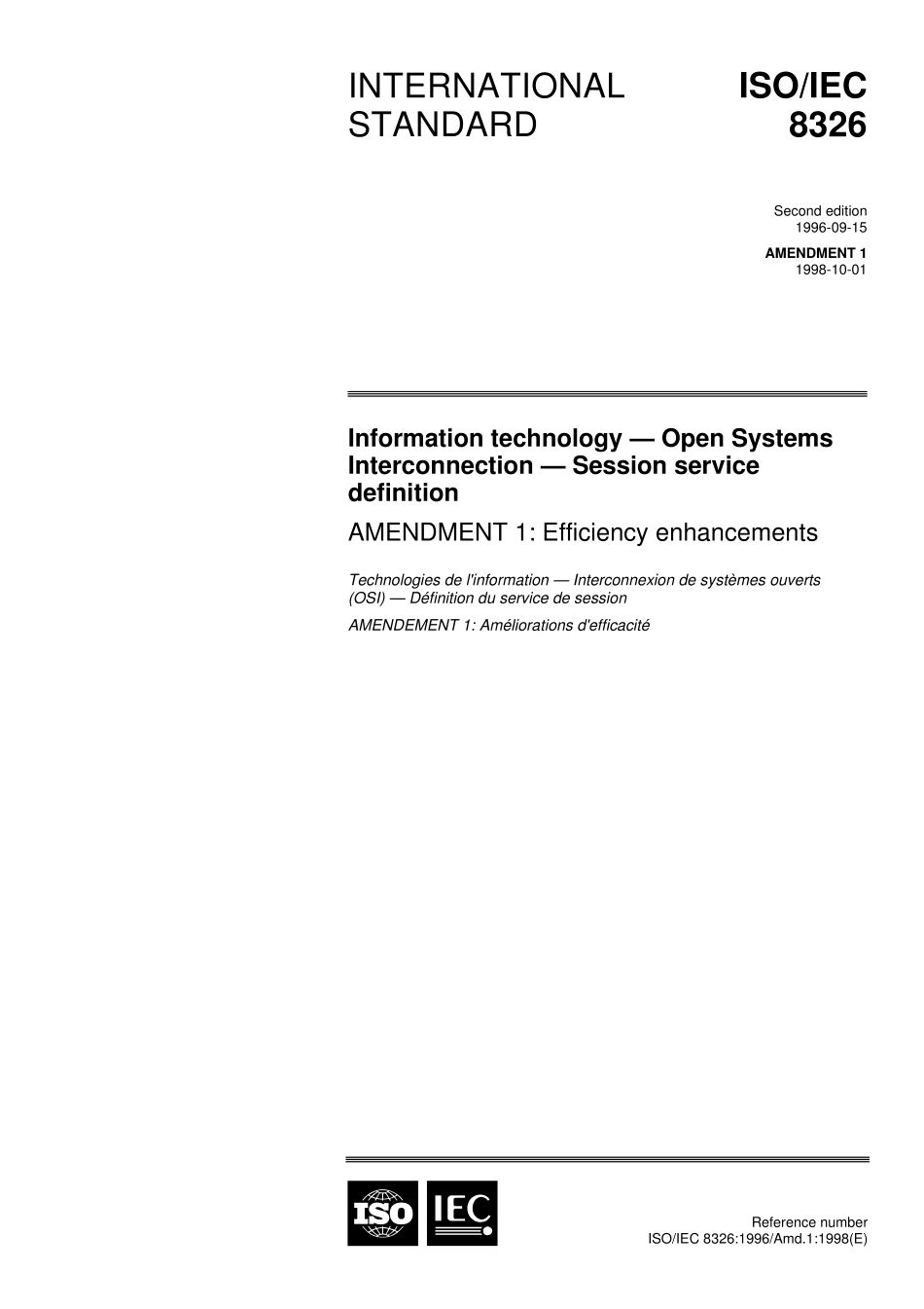 ISO IEC 08326-1996 amd1-1998.pdf_第1页