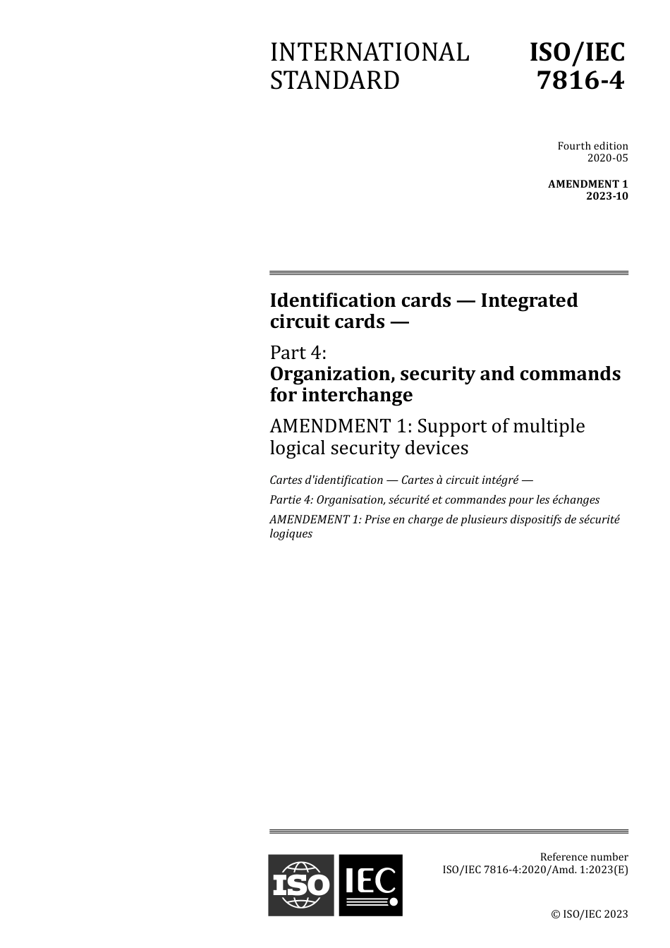 ISO IEC 07816-4-2020 amd1-2023.pdf_第1页