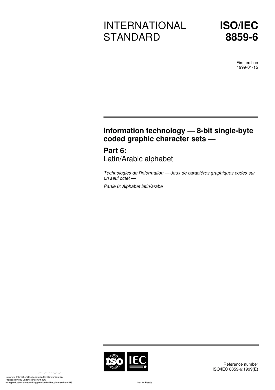 ISO IEC 08859-6-1999.pdf_第1页