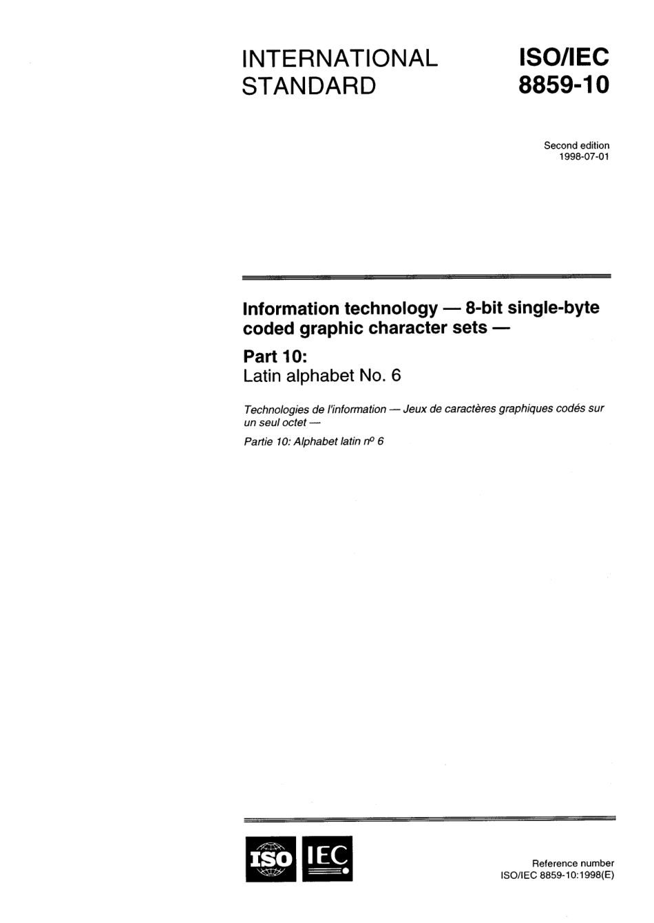 ISO IEC 08859-10-1998 scan.pdf_第1页