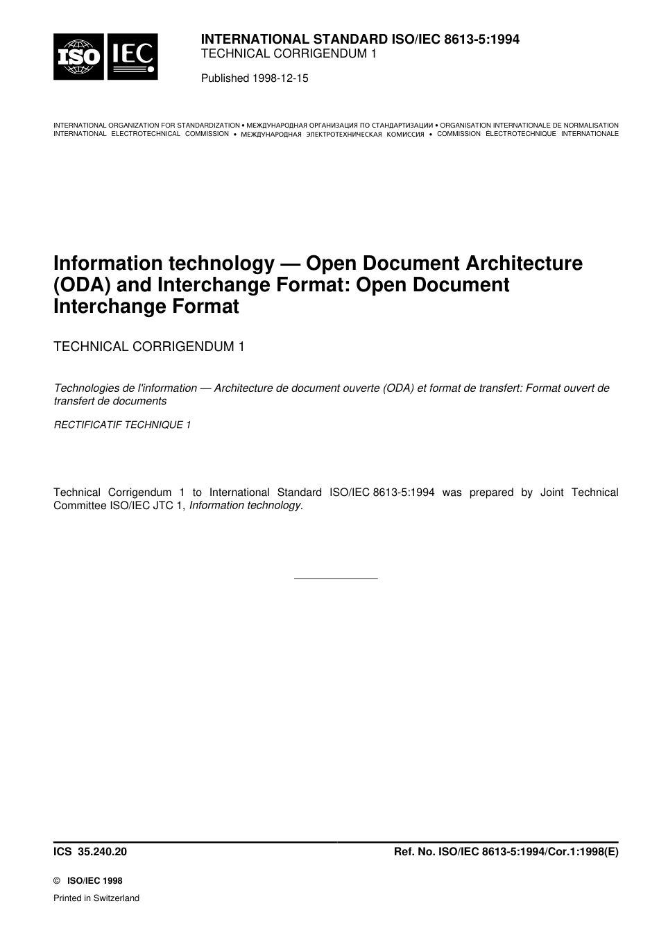 ISO IEC 08613-5-1994 cor1-1998.pdf_第1页