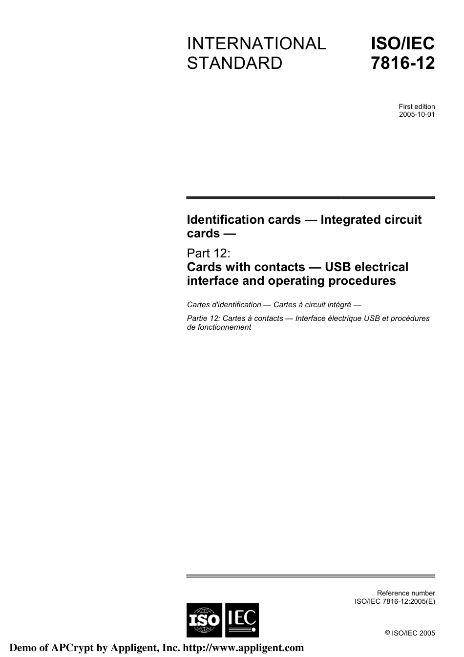 ISO IEC 07816-12-2005.pdf_第1页