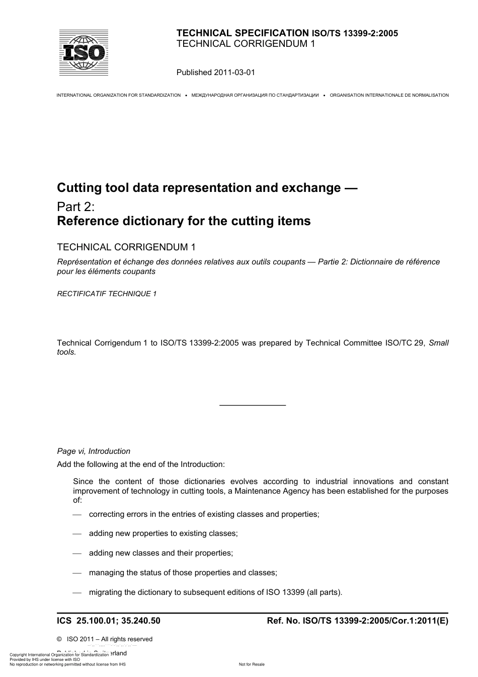ISO TS 10399-2-2005 cor1-2011.pdf_第1页