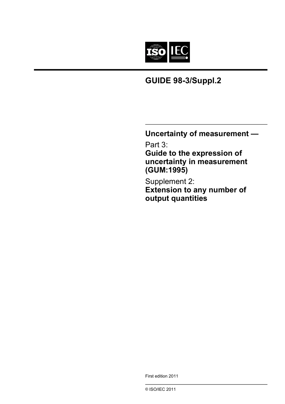 ISO IEC Guide 98-3-2008 Suppl.2-2011.pdf_第1页