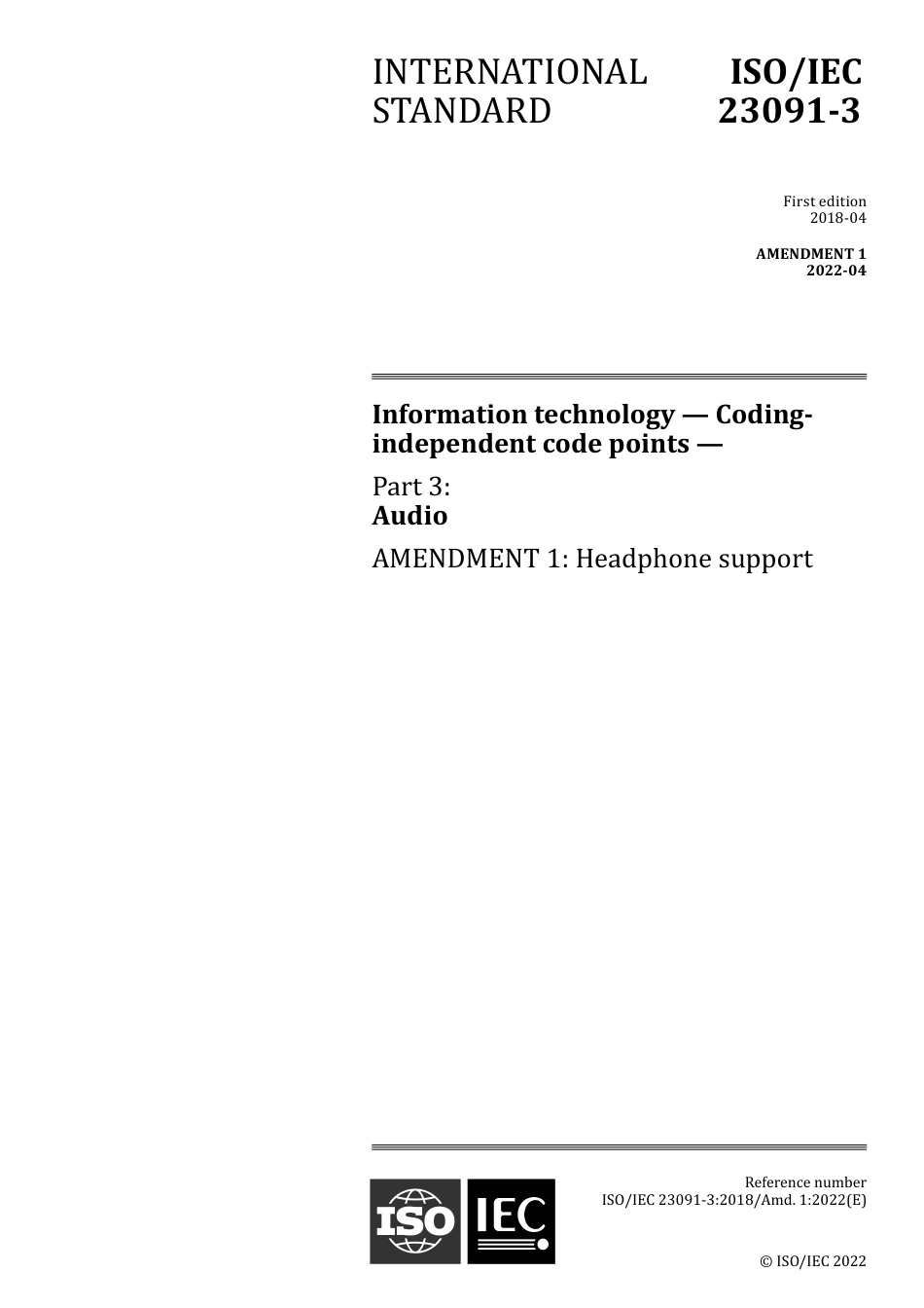 ISO IEC 23091-3-2018 amd1-2022.pdf_第1页