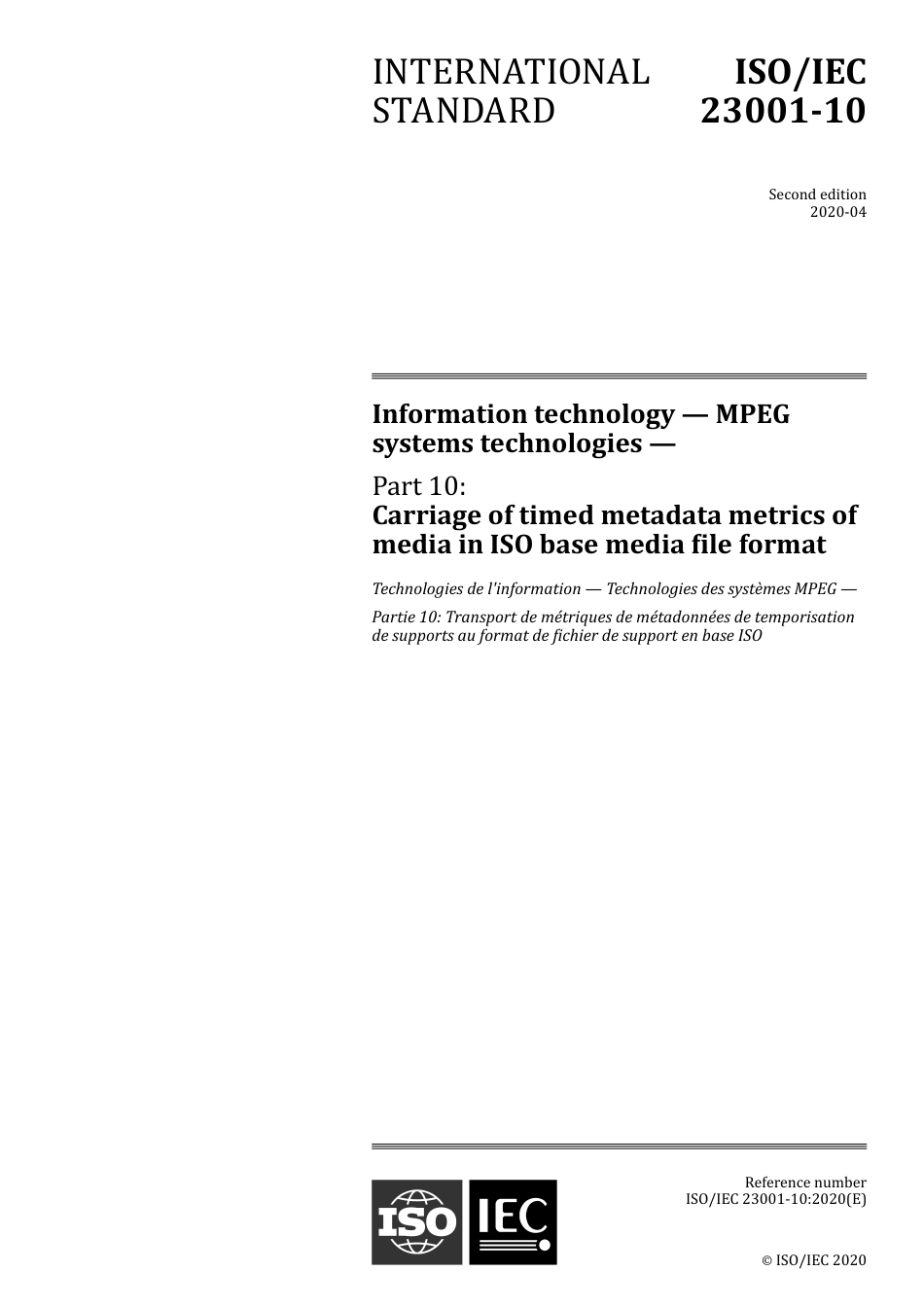 ISO IEC 23001-10-2020.pdf_第1页