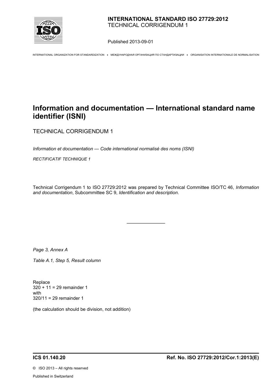 ISO 27729-2012 cor1-2013.pdf_第1页