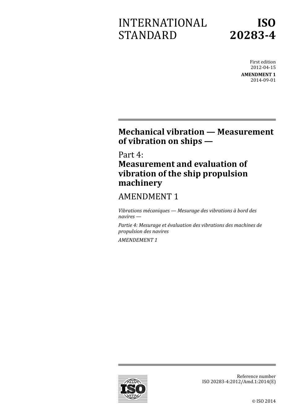 ISO 20283-4-2012 amd1-2014.pdf_第1页