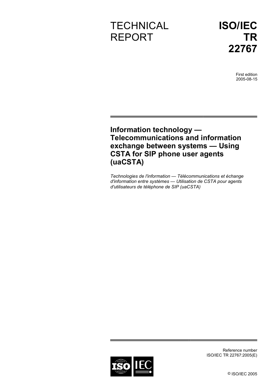 ISO IEC TR 22767-2005.pdf_第1页