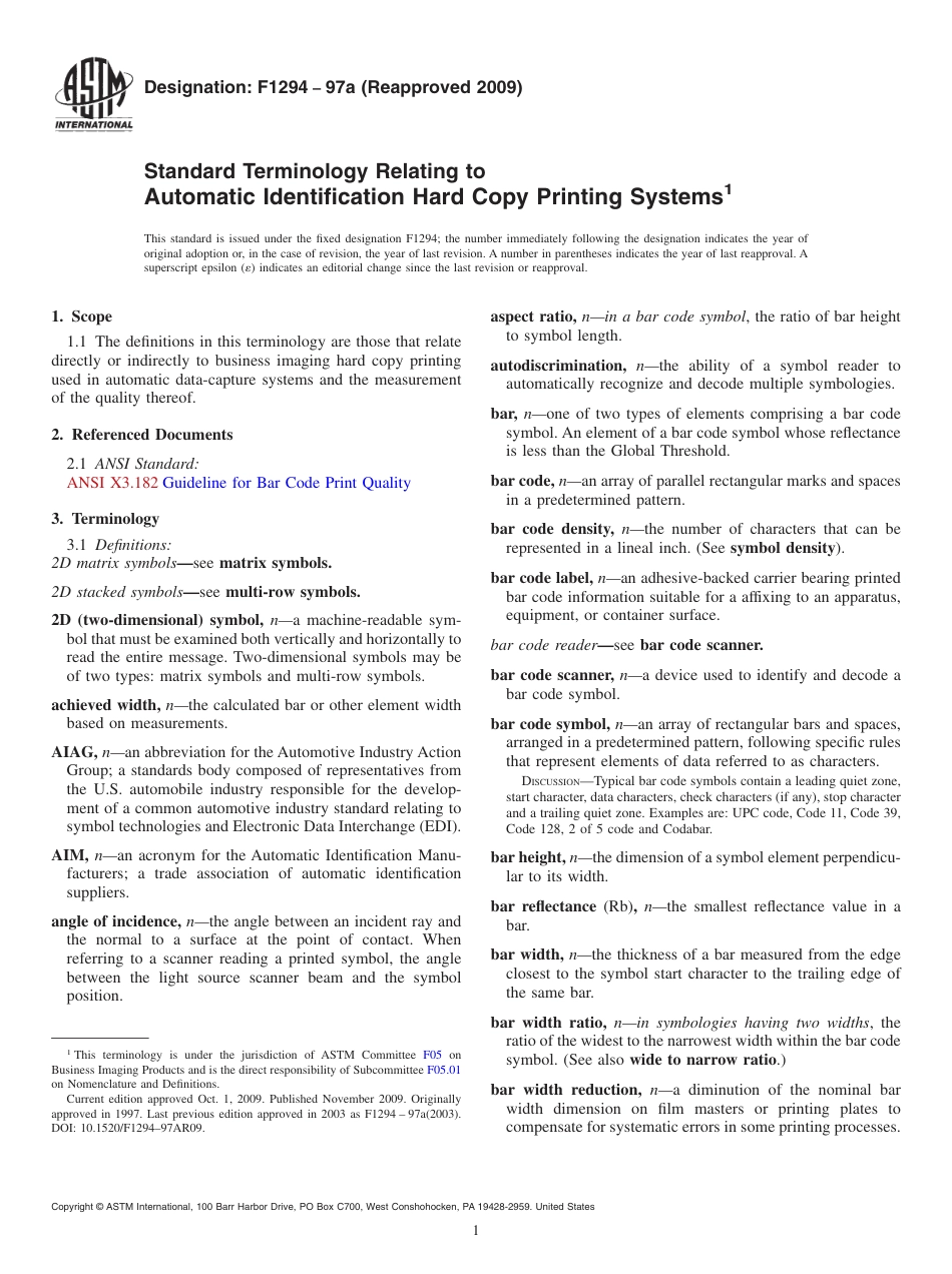 ASTM F1294 - 97a (2009).pdf_第1页