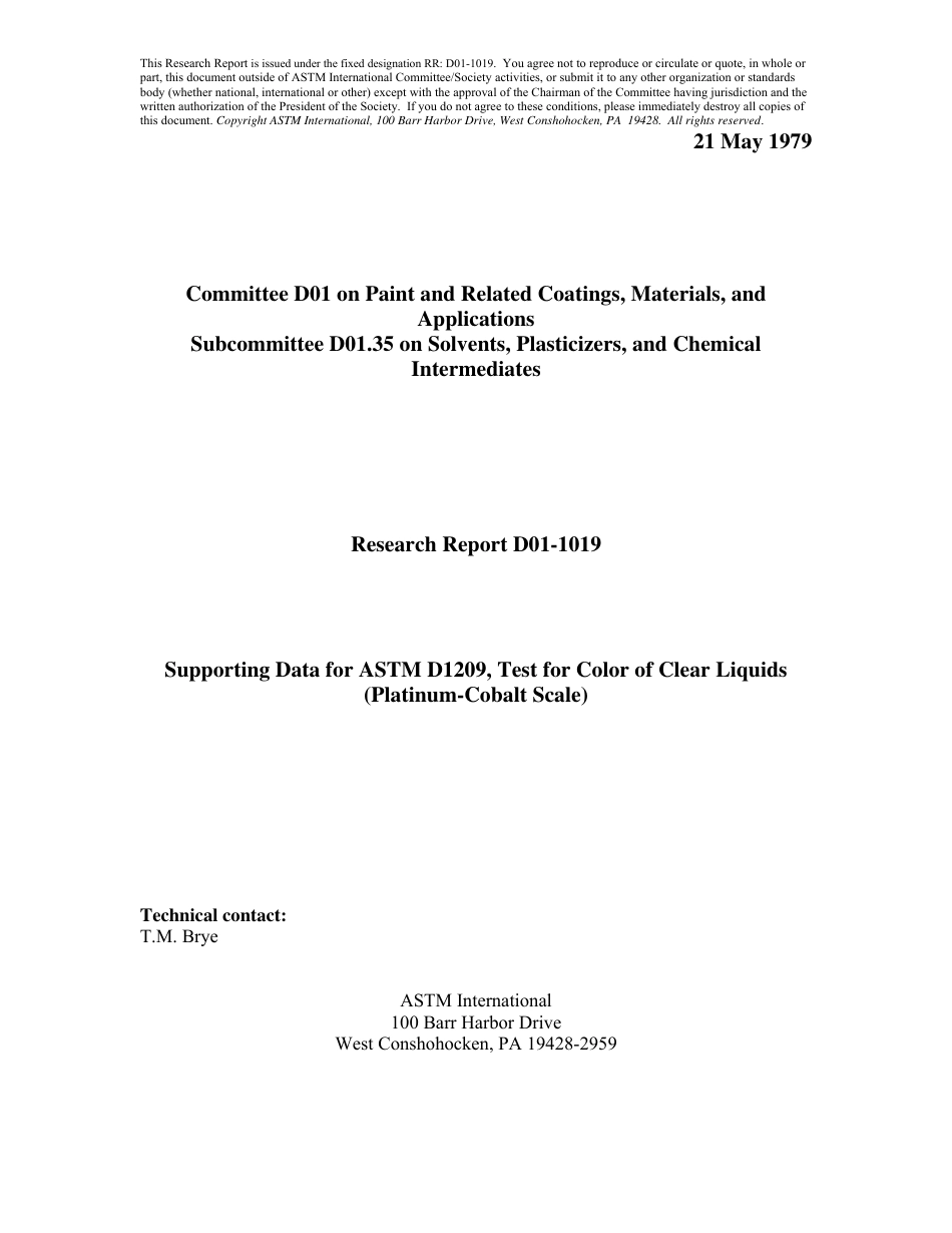 ASTM RR-D01-1019 1979.pdf_第1页