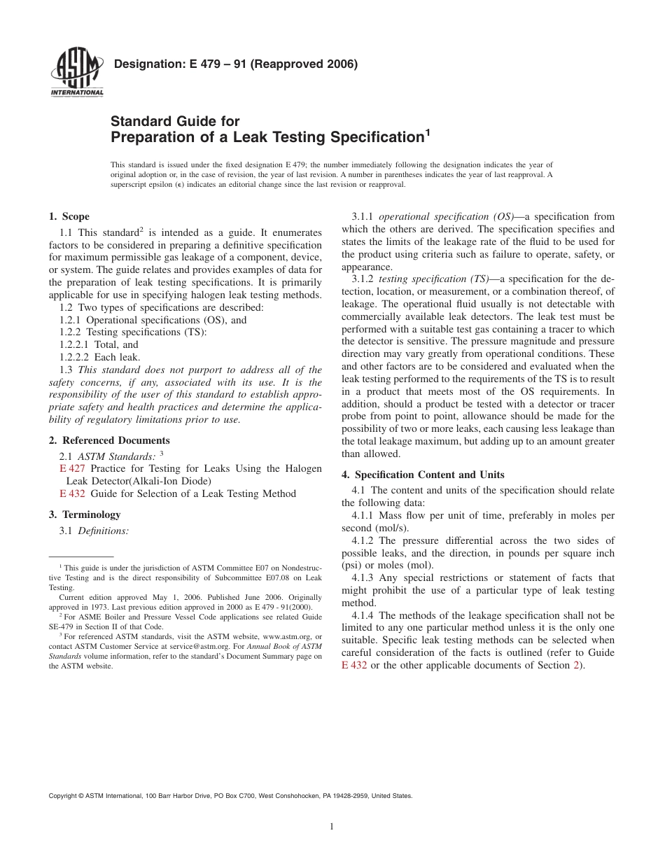 ASTM E479 - 91 (2006).pdf_第1页
