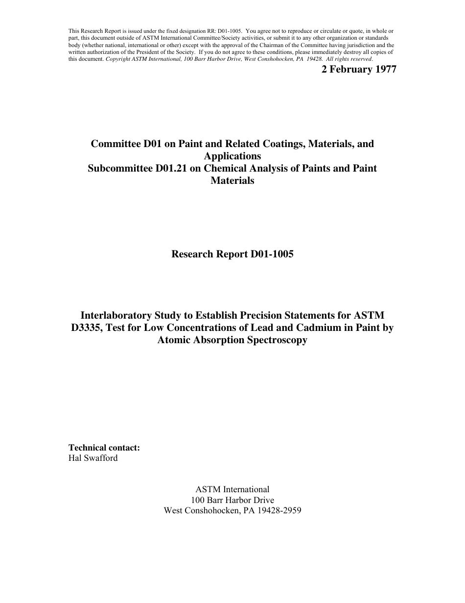 ASTM RR-D01-1005 1977.pdf_第1页