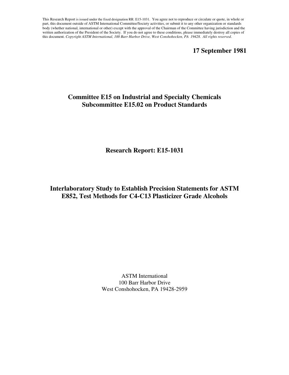 ASTM RR-E15-1031 1981.pdf_第1页