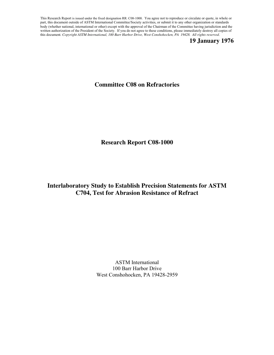 ASTM RR-C08-1000 1976.pdf_第1页
