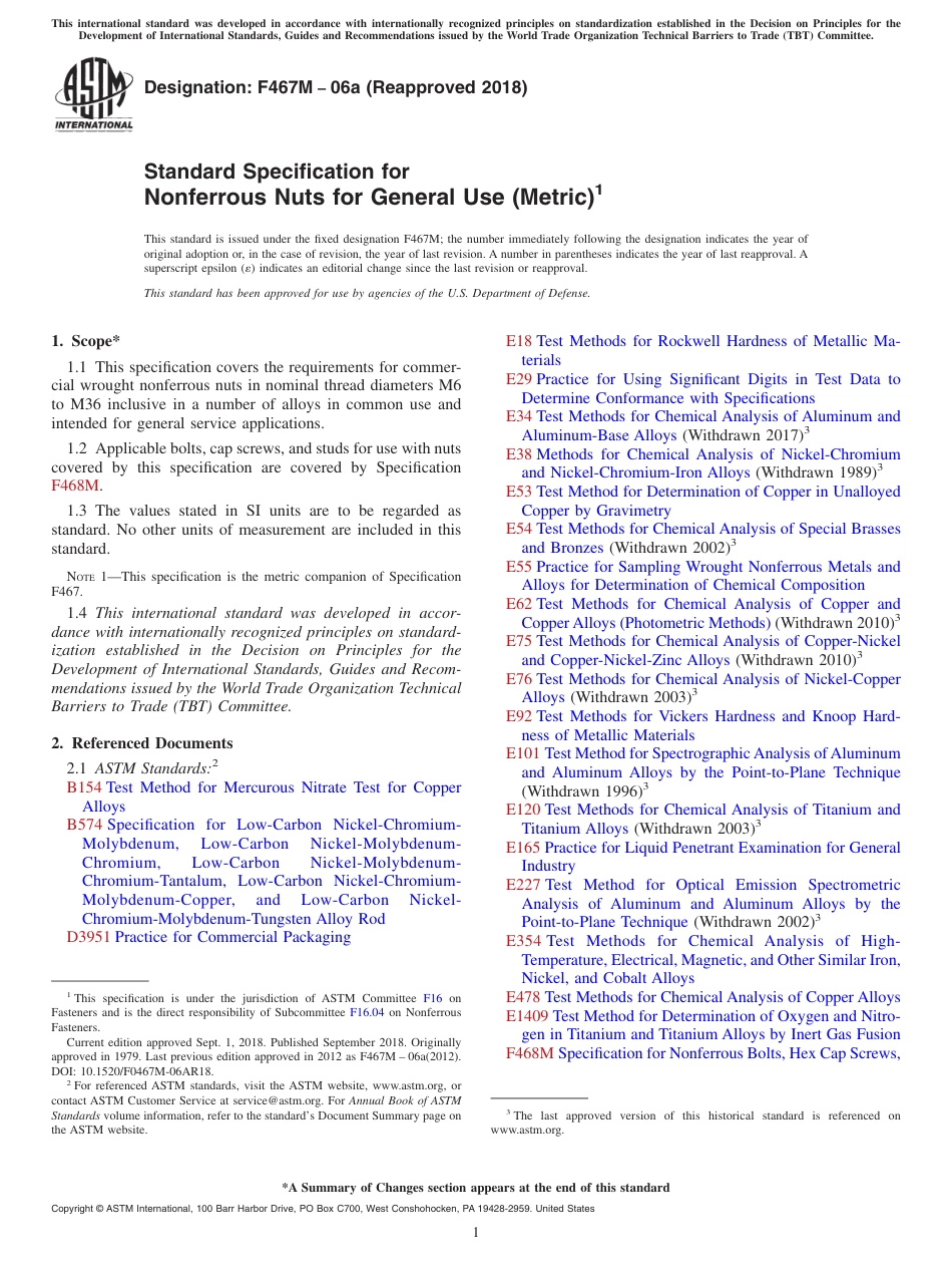 ASTM F467M - 06a (2018).pdf_第1页