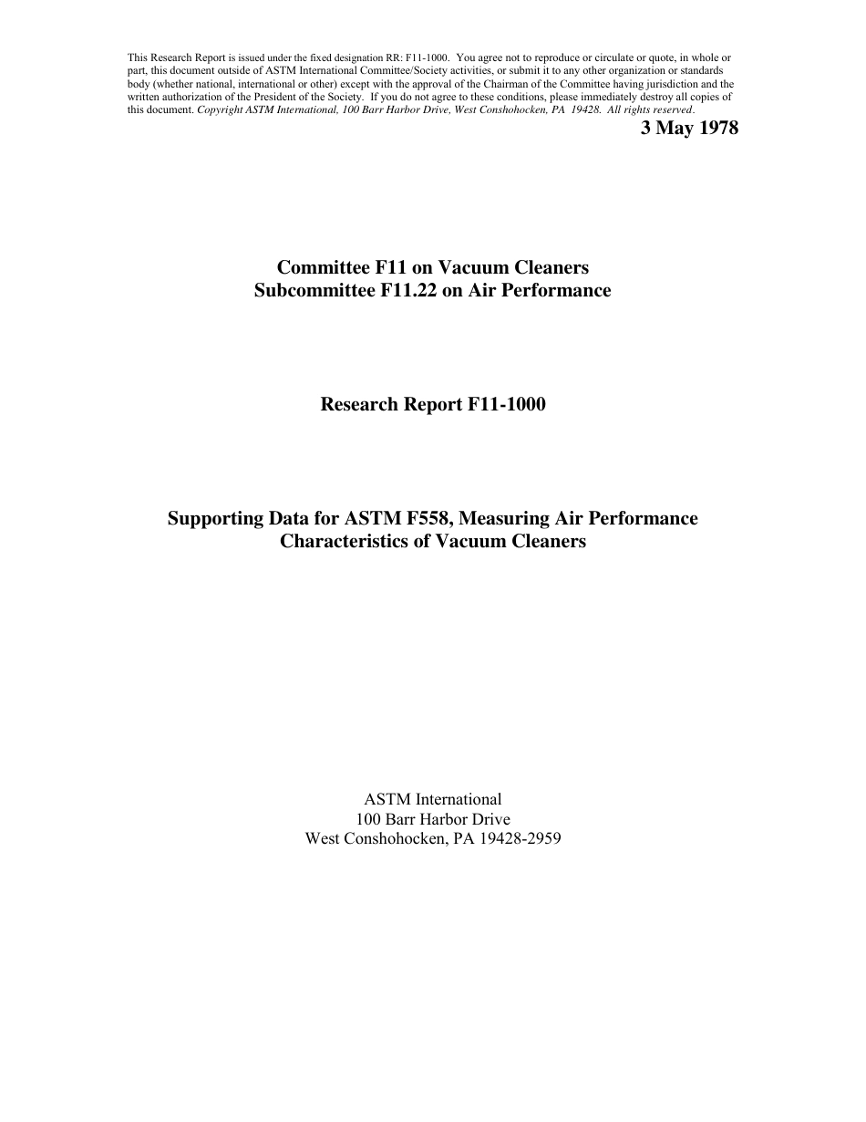 ASTM RR-F11-1000 1978.pdf_第1页