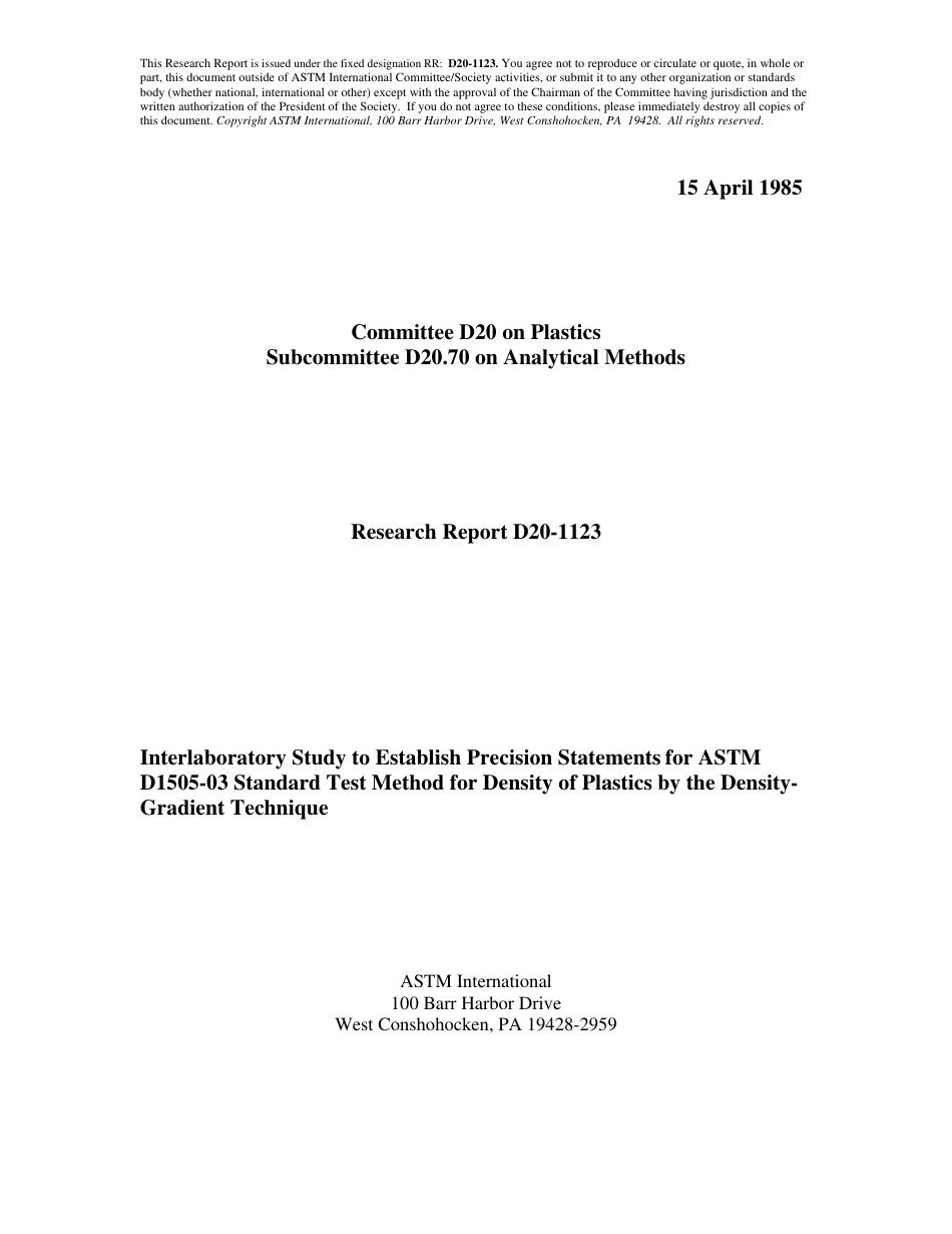 ASTM RR-D20-1123 1985.pdf_第1页