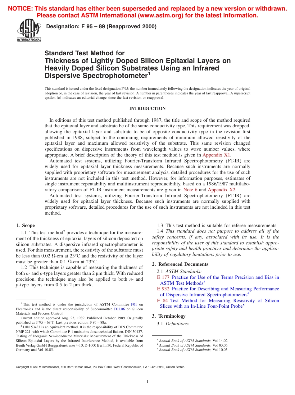 ASTM F95 - 89 (2000).pdf_第1页