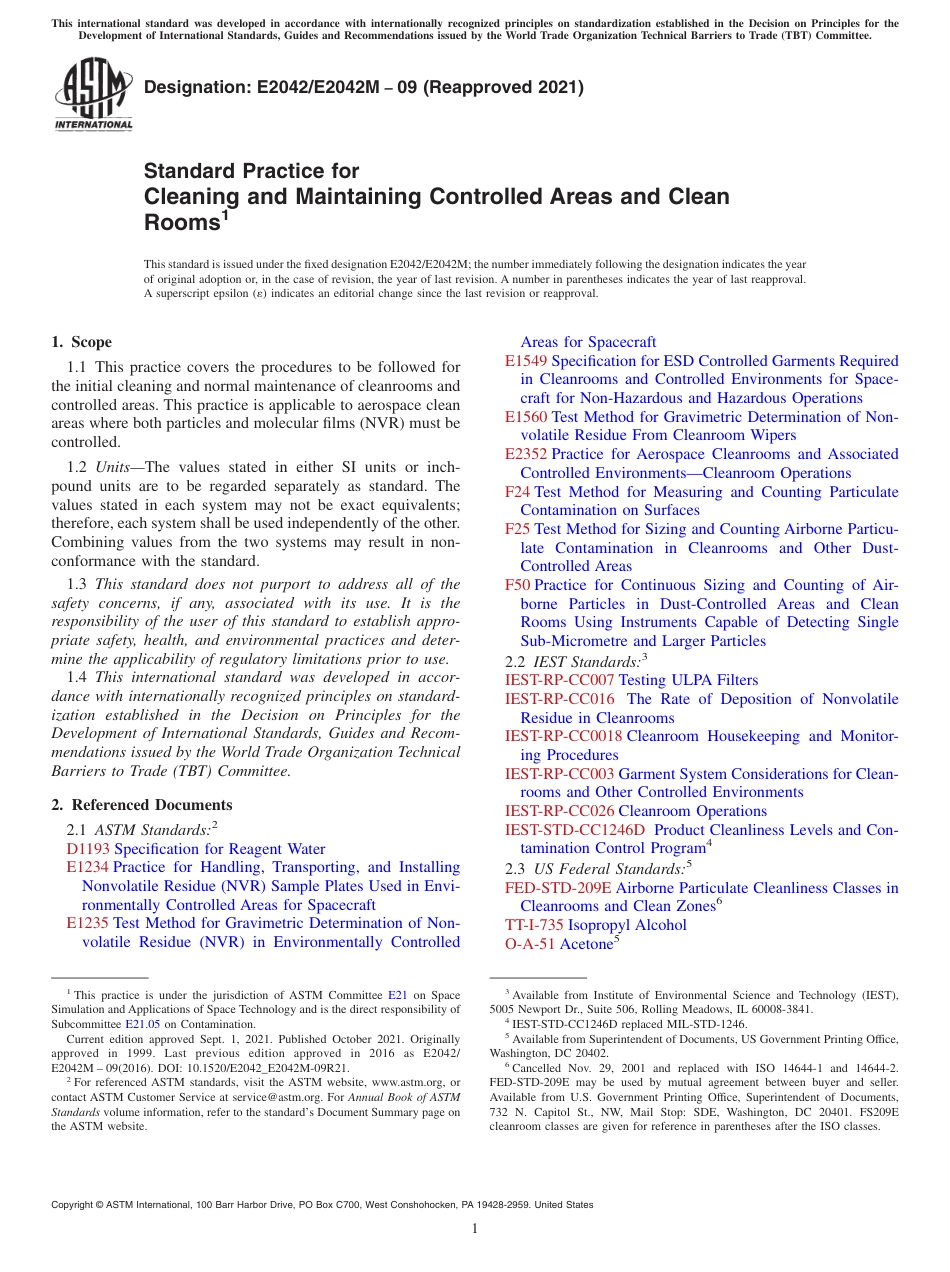 ASTM E2042 - E 2042M - 09 (2021).pdf_第1页