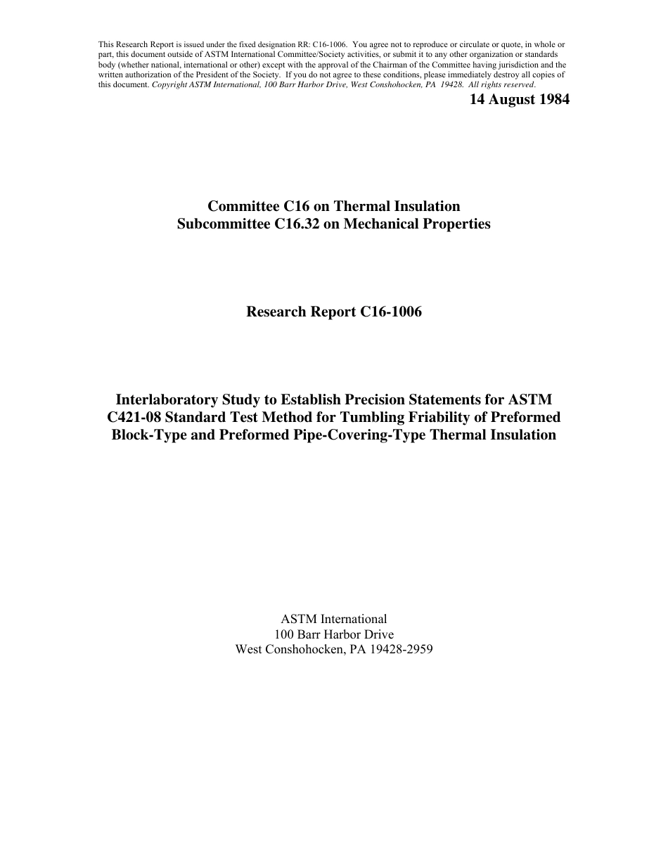 ASTM RR-C16-1006 1984.pdf_第1页
