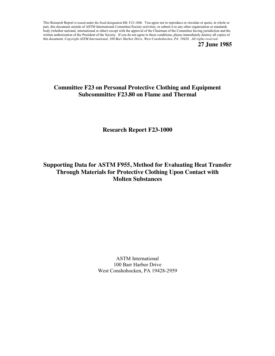 ASTM RR-F23-1000 1985.pdf_第1页