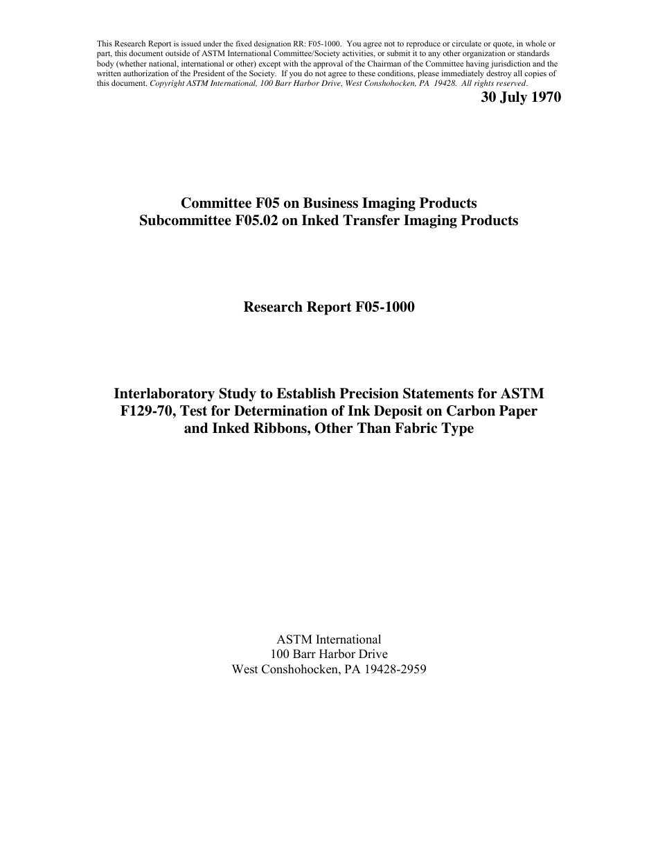 ASTM RR-F05-1000 1970.pdf_第1页