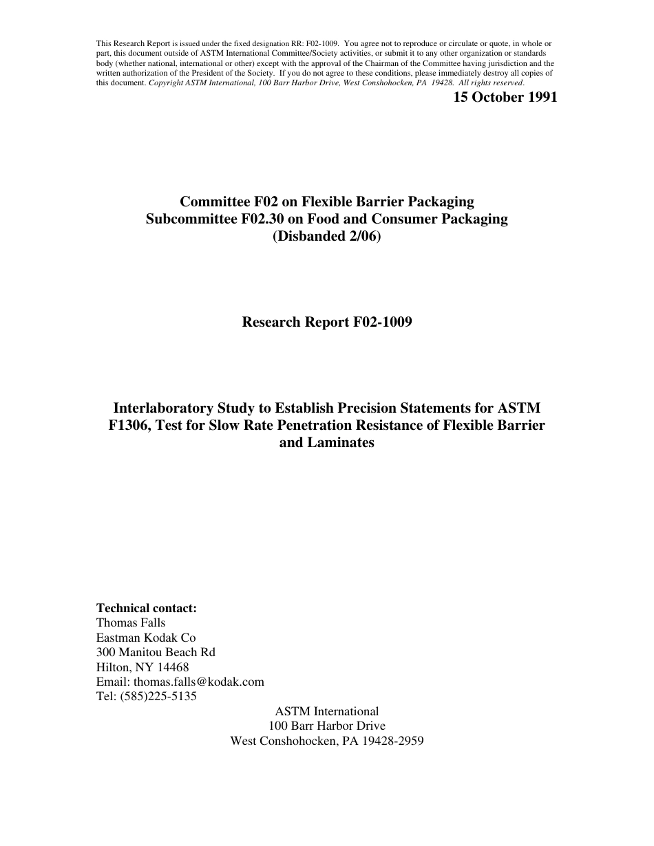 ASTM RR-F02-1009 1991.pdf_第1页