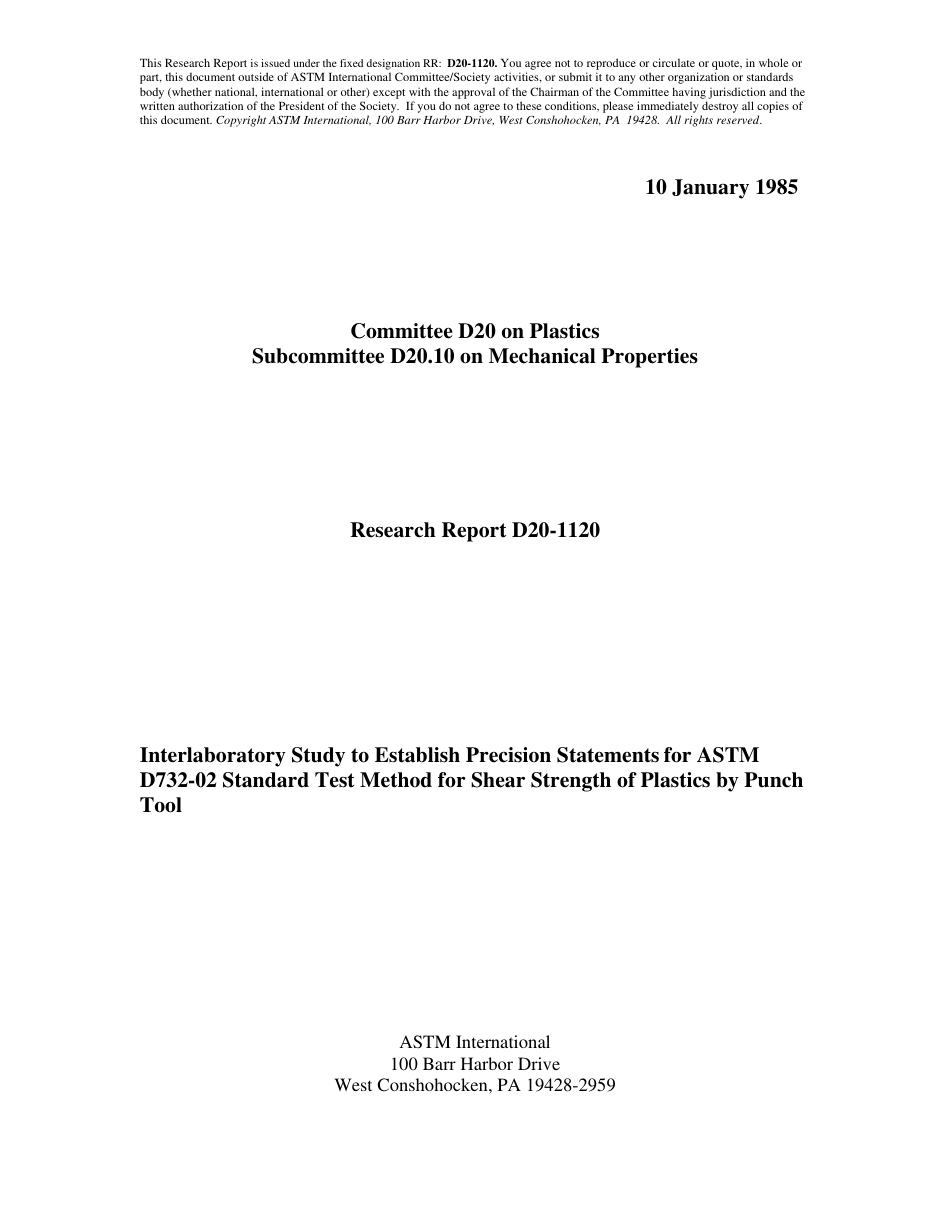 ASTM RR-D20-1120 1985.pdf_第1页