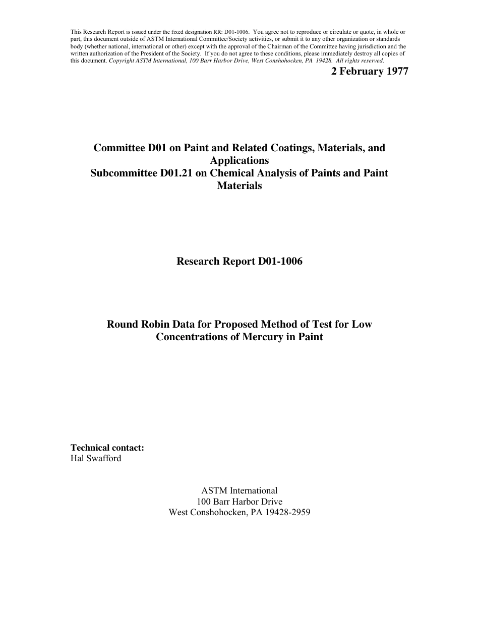 ASTM RR-D01-1006 1977.pdf_第1页