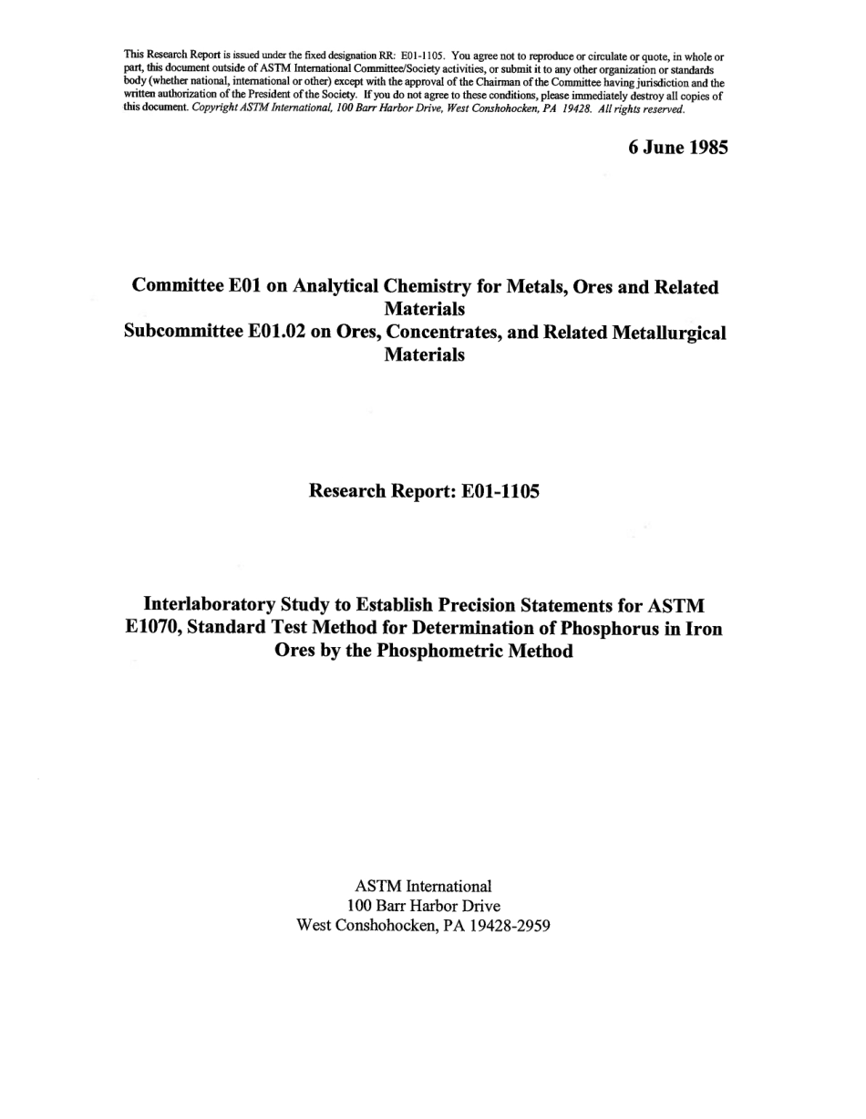 ASTM RR-E01-1105 1985.pdf_第1页