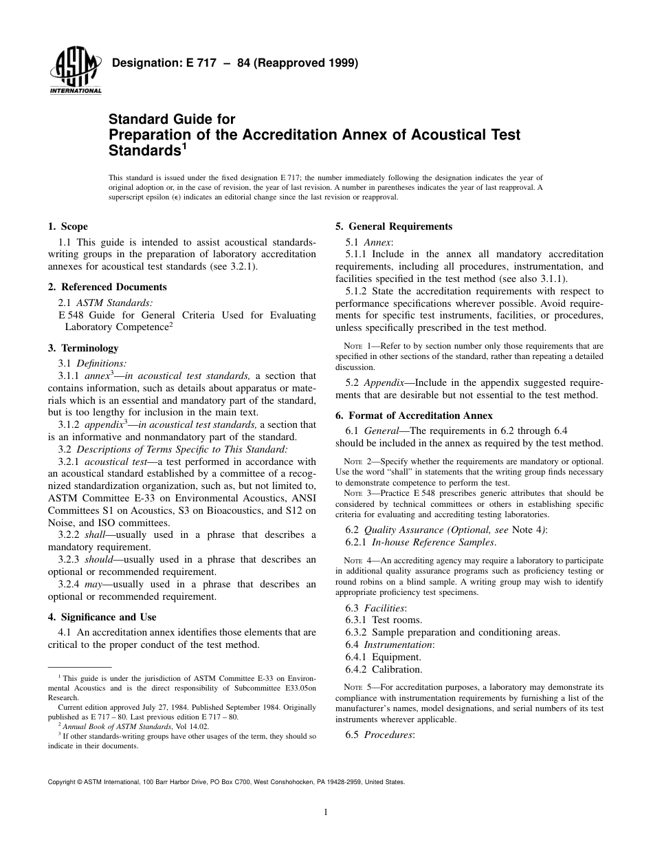 ASTM E717 - 84 (1999)(1).pdf_第1页