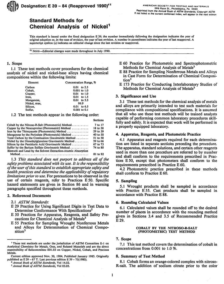 ASTM E39 - 84 (1990)e1 scan.pdf_第1页