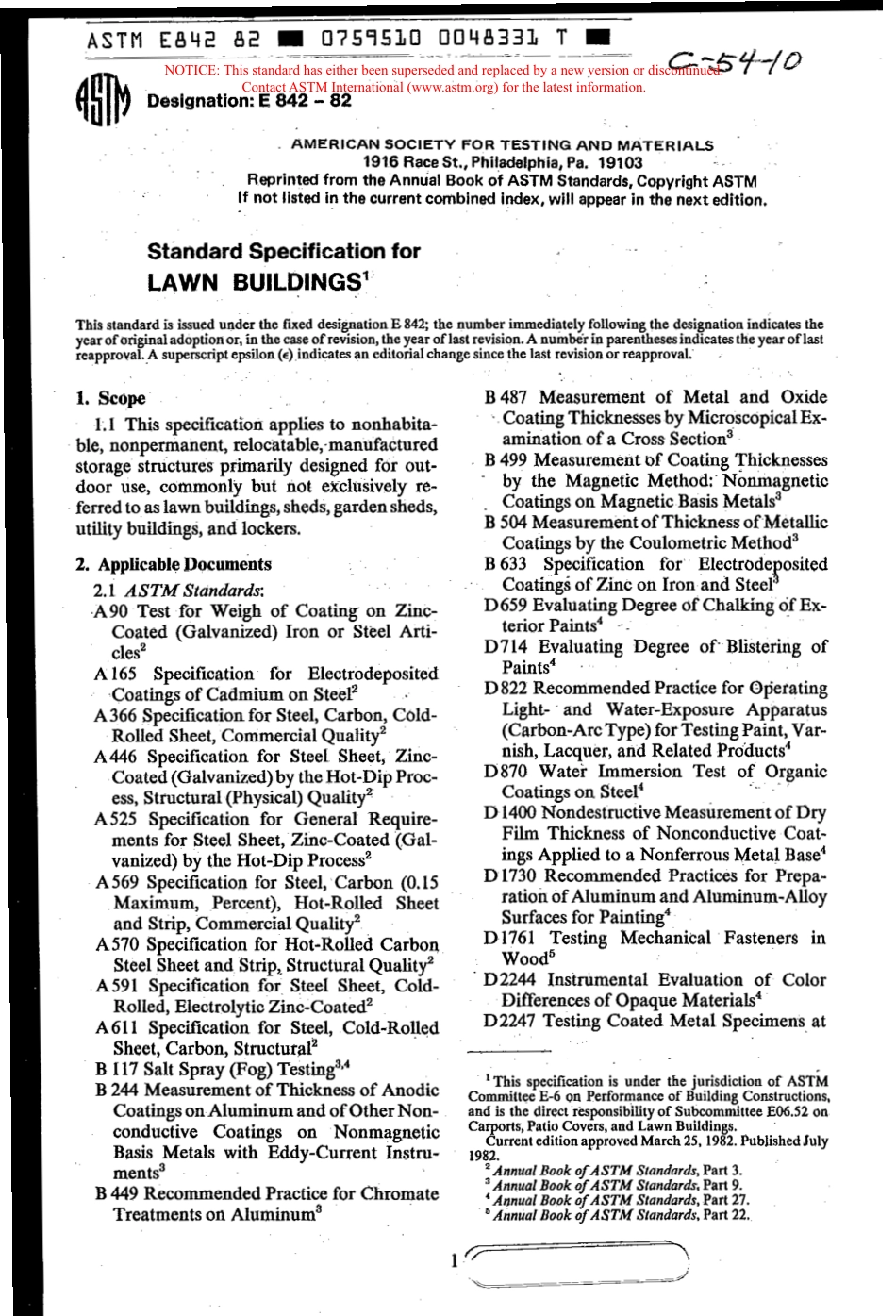 ASTM E842 - 82 scan.pdf_第1页