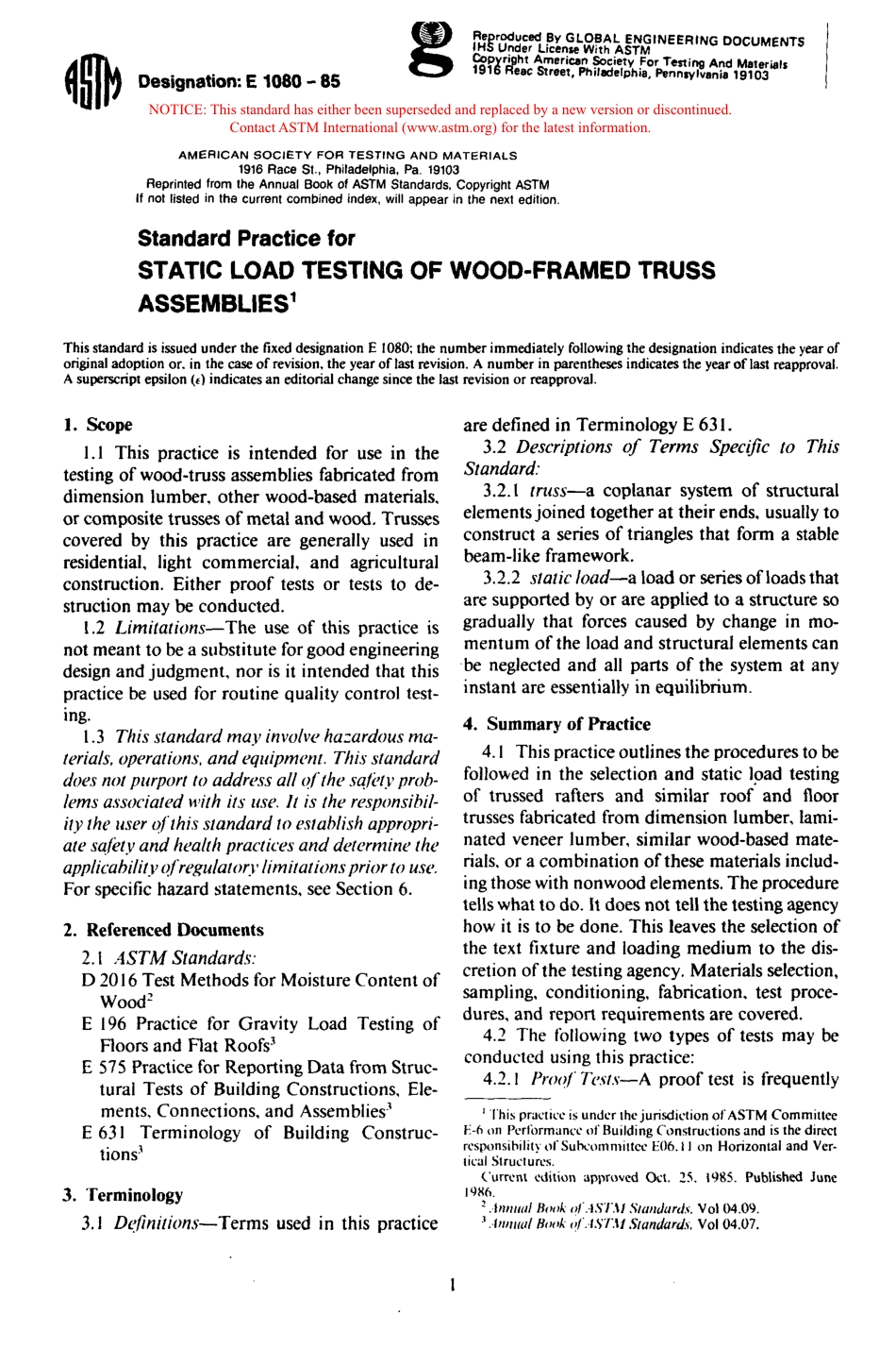 ASTM E1080 - 85 scan.pdf_第1页