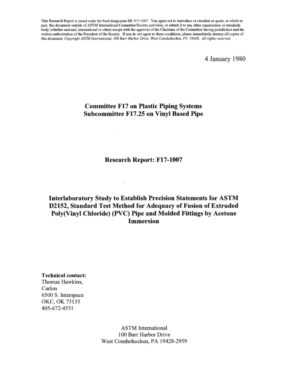 ASTM RR-F17-1007 1980.pdf_第1页
