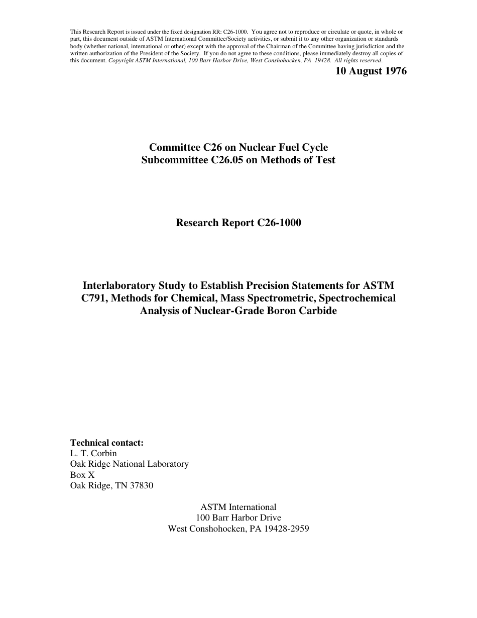 ASTM RR-C26-1000 1976.pdf_第1页