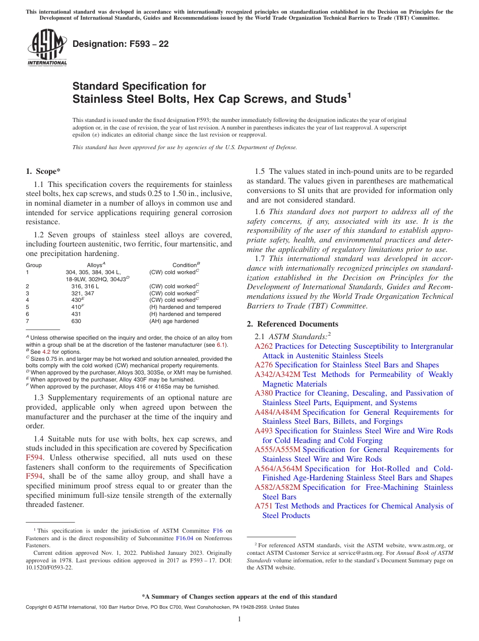 ASTM F593 - 22.pdf_第1页