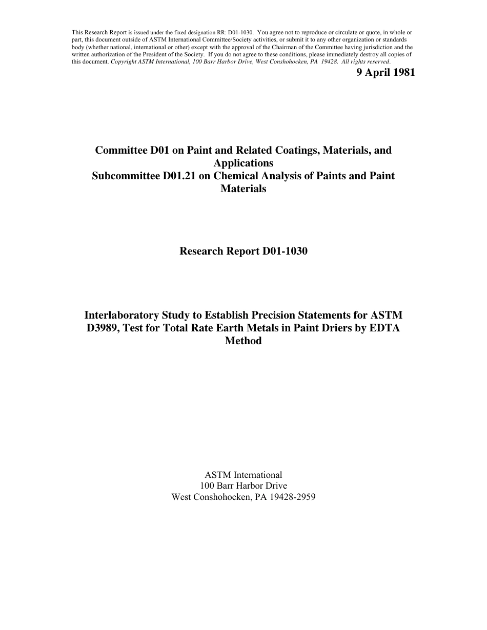 ASTM RR-D01-1030 1981.pdf_第1页