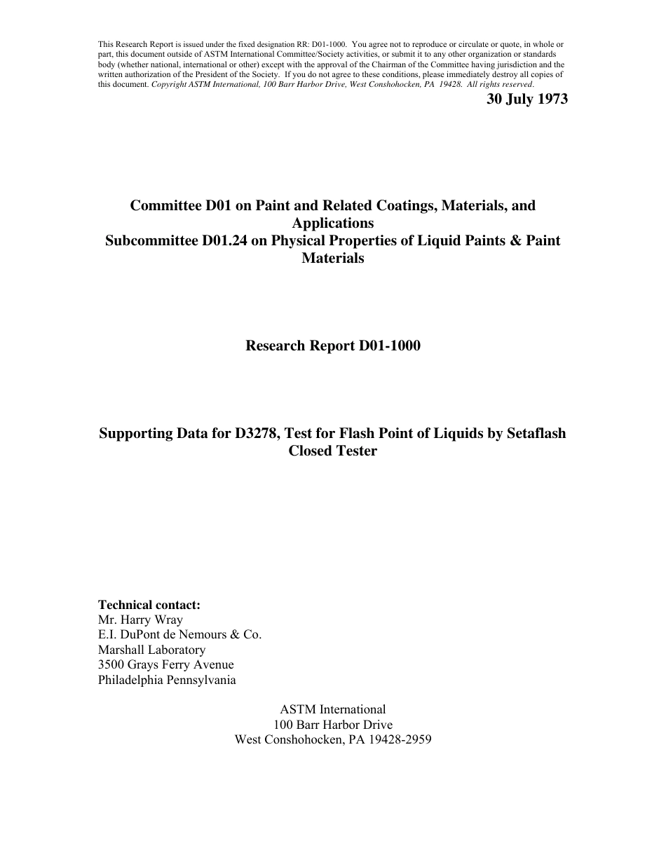ASTM RR-D01-1000 1973.pdf_第1页