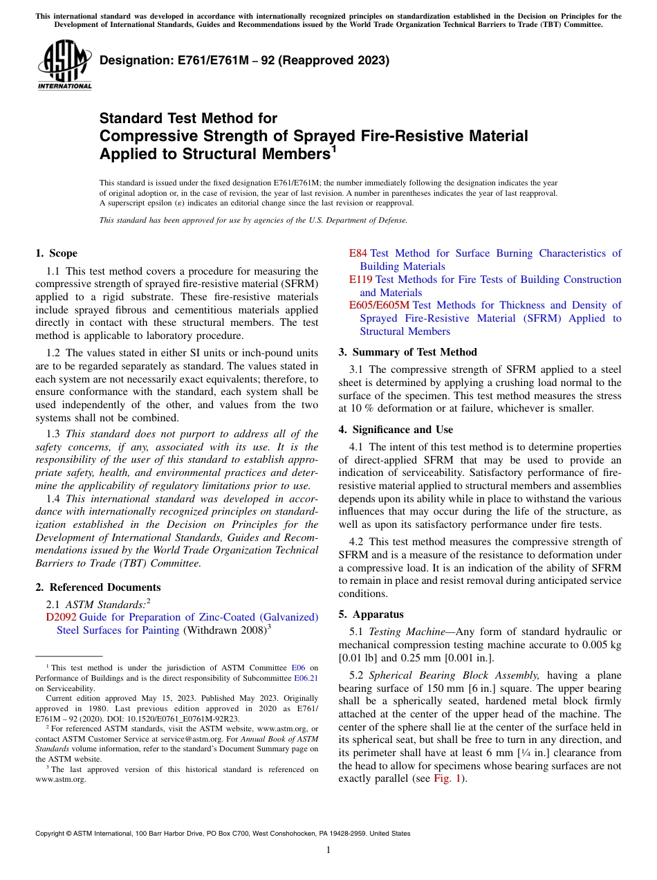 ASTM E761 - E 761M - 92 (2023)(1).pdf_第1页