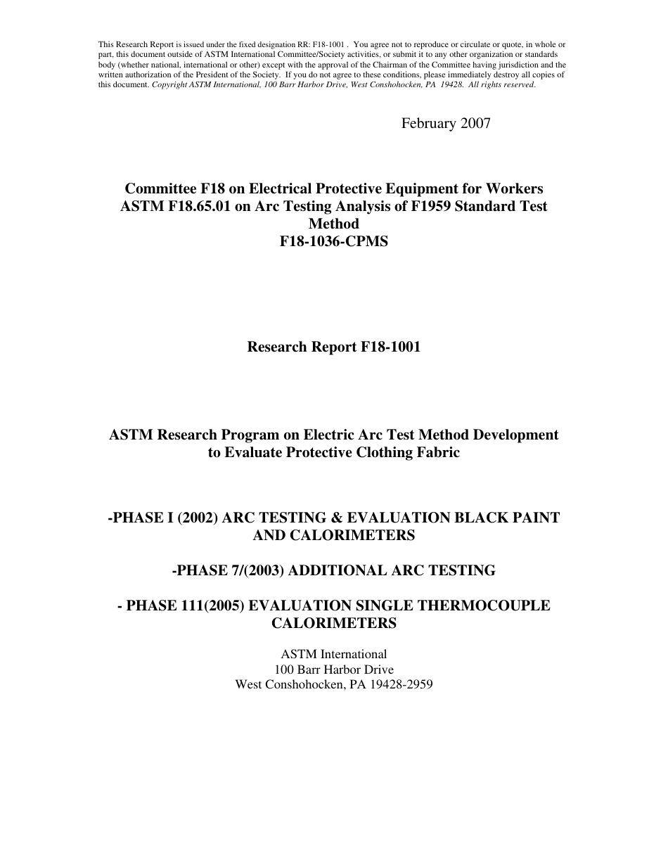 ASTM RR-F18-1001 2007.pdf_第1页