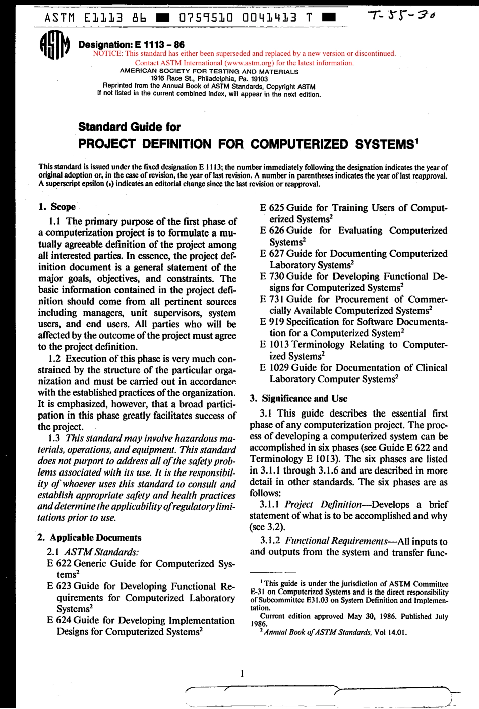 ASTM E1113 - 86 scan.pdf_第1页