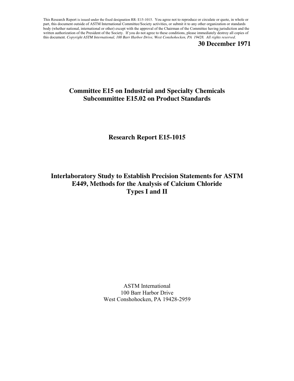 ASTM RR-E15-1015 1971.pdf_第1页