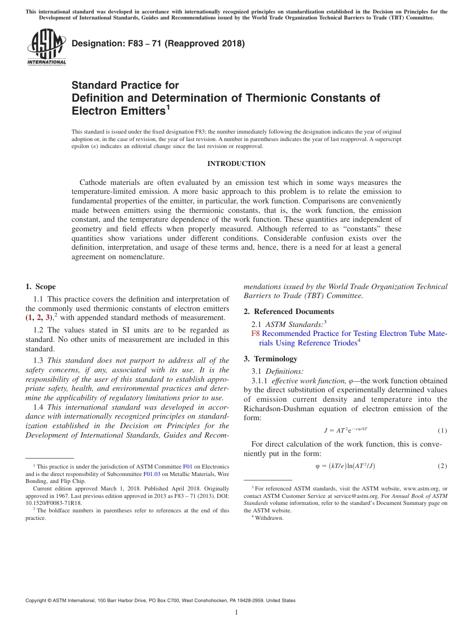 ASTM F83 - 71 (2018).pdf_第1页