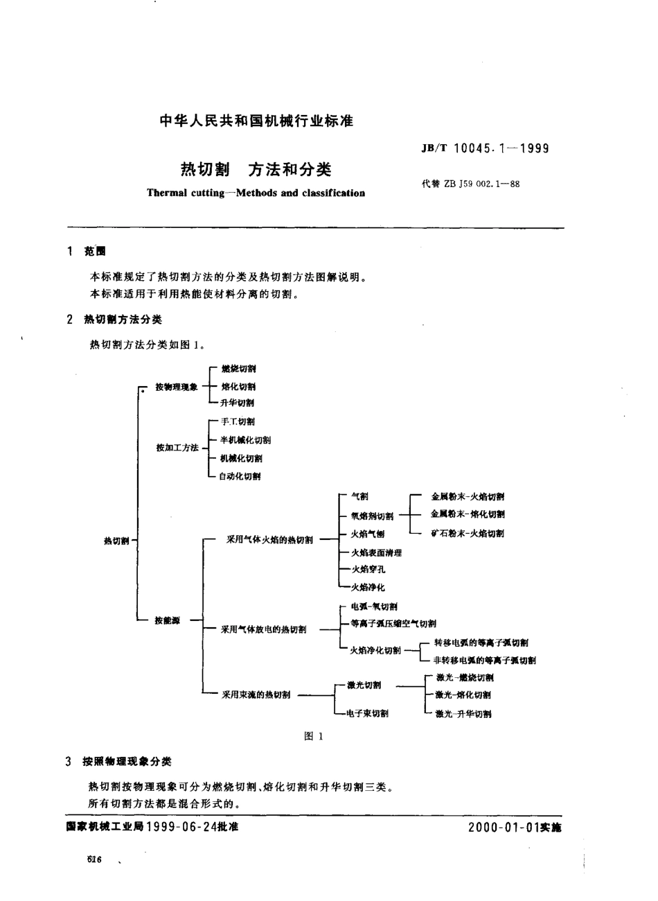 JBT 10045.1-1999 热切割 方法和分类.pdf_第2页